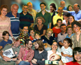 Marion J's family reunion photomontage by digital artist Nancy Gershman