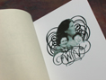 Winnie W handbound poetry book with photomontage by digital artist Nancy Gershman